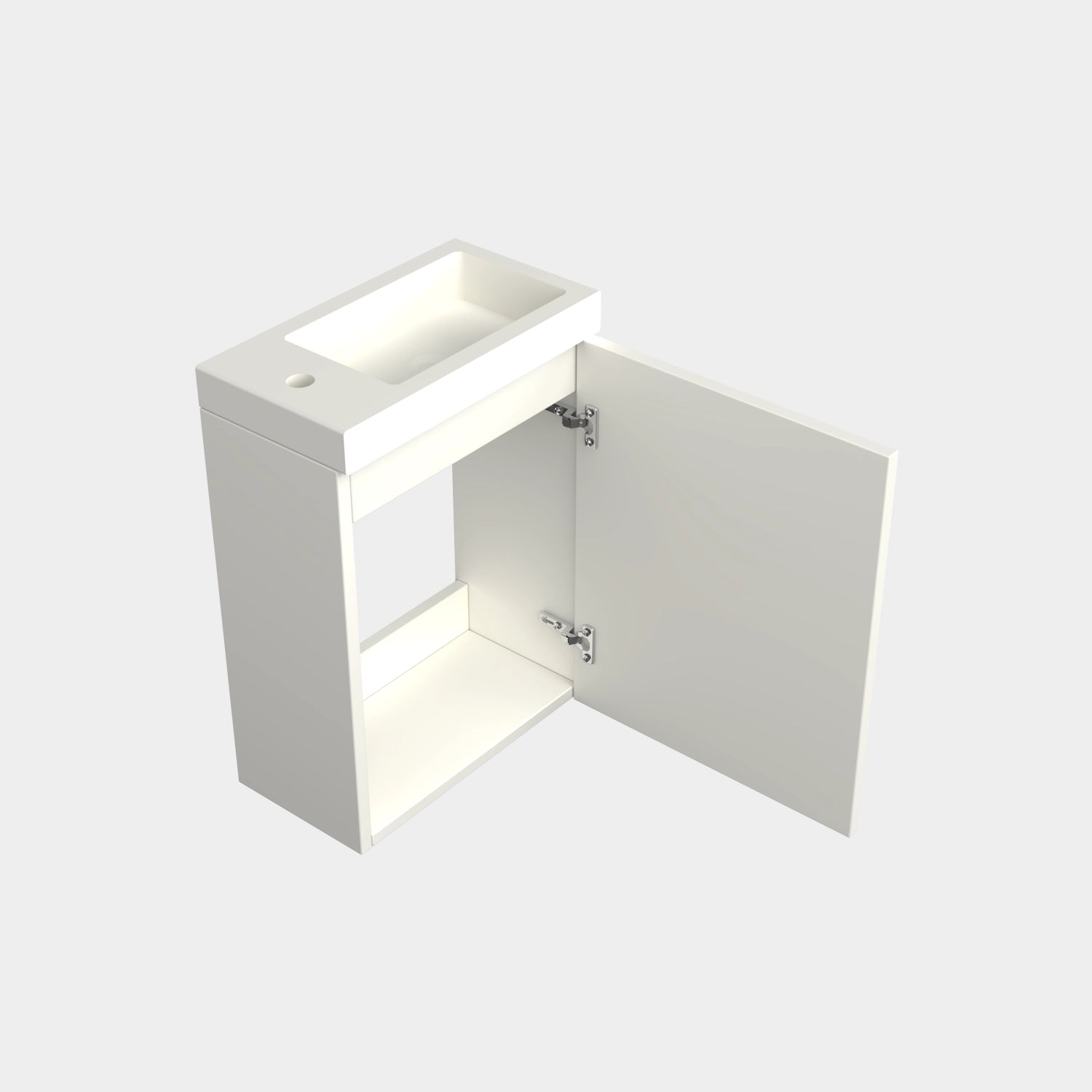 Dutchline Badmeubel Onderkast Mat Wit 36X18Cm 1 Deur (Links/Rechts)
