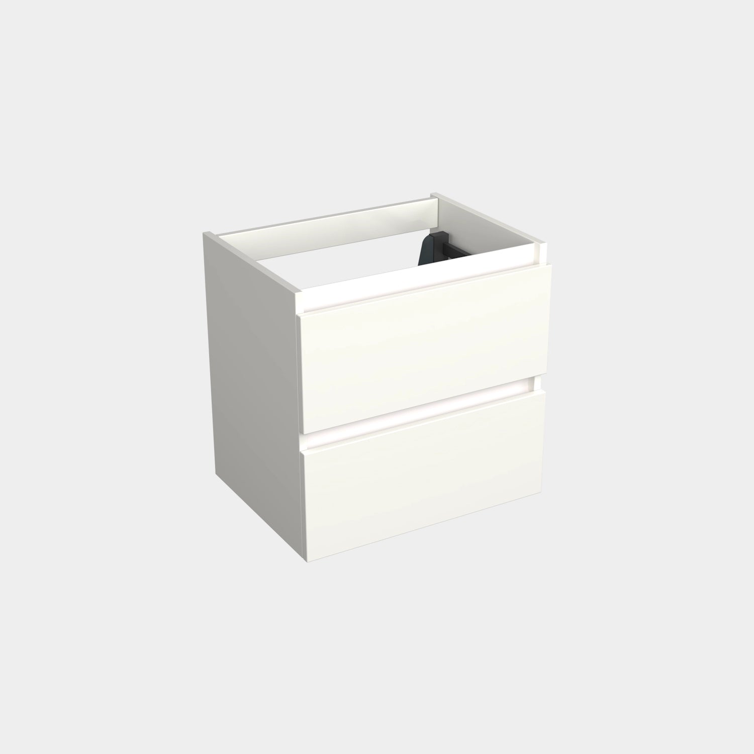 Dutchline Badmeubel Onderkast Mat Wit 60X46Cm 2 Lades 1 Uitsparing