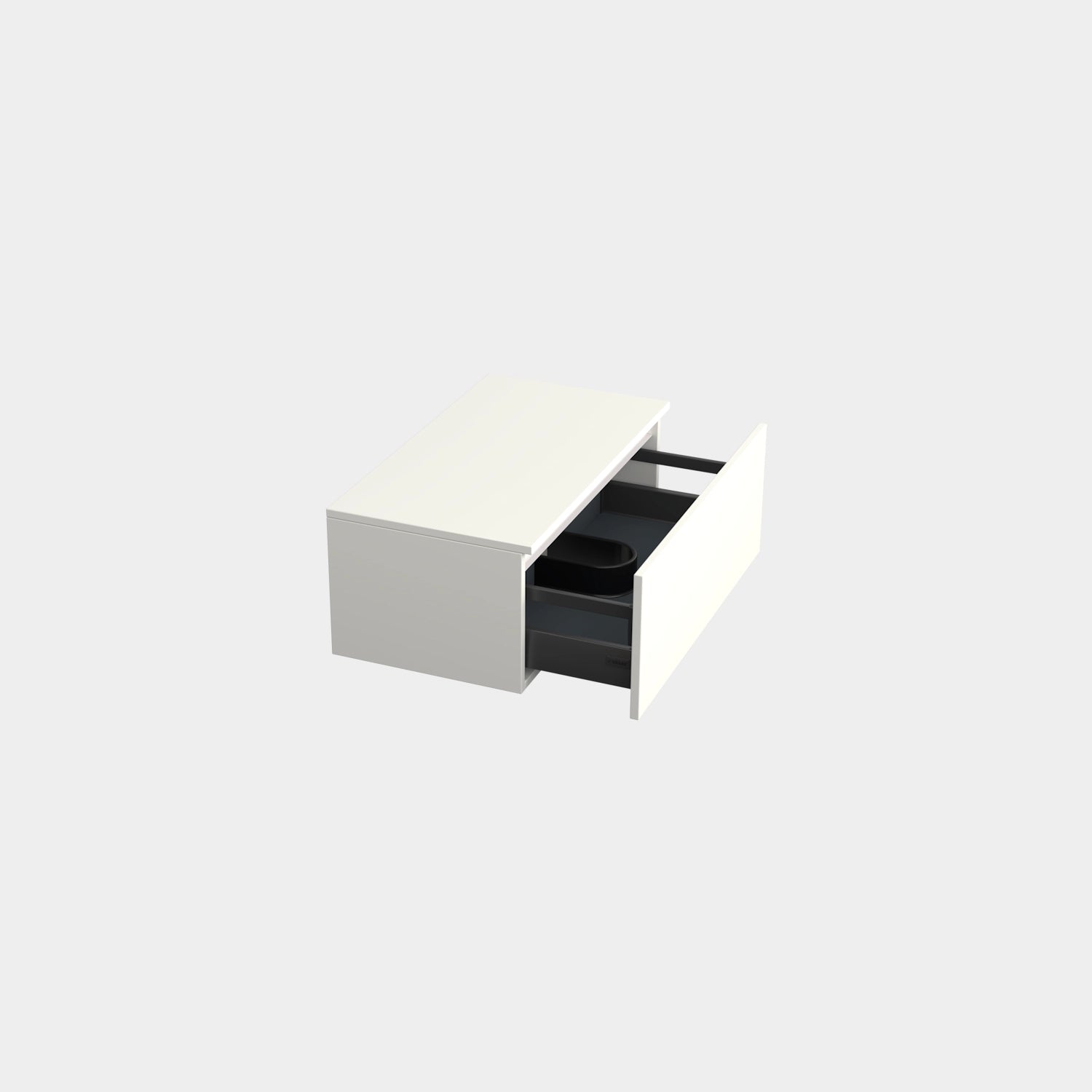 Dutchline Badmeubel Onderkast Mat Wit 80X46Cm 1 Lade 1 Uitsparing