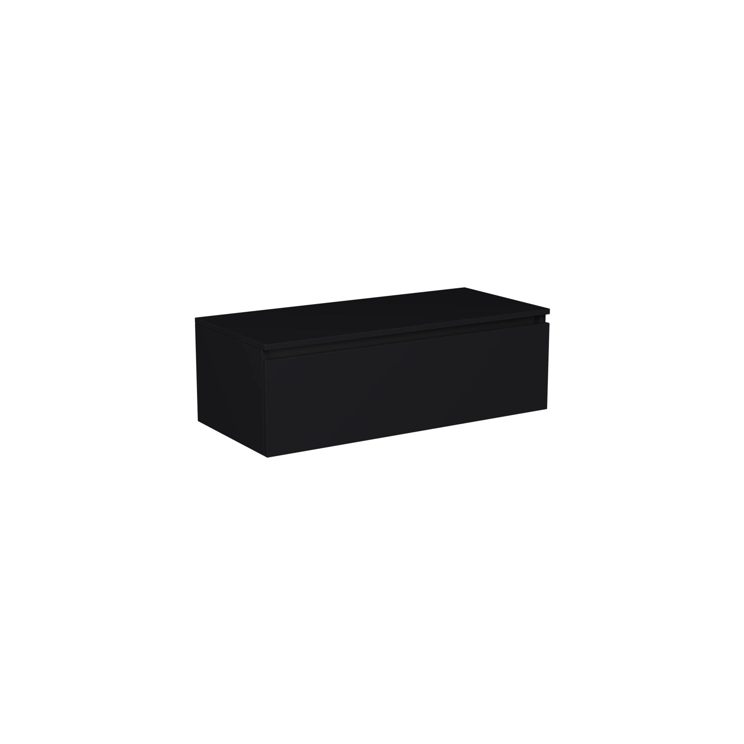 Dutchline Badmeubel Onderkast Mat Zwart 100X46Cm 1 Lade 1 Uitsparing