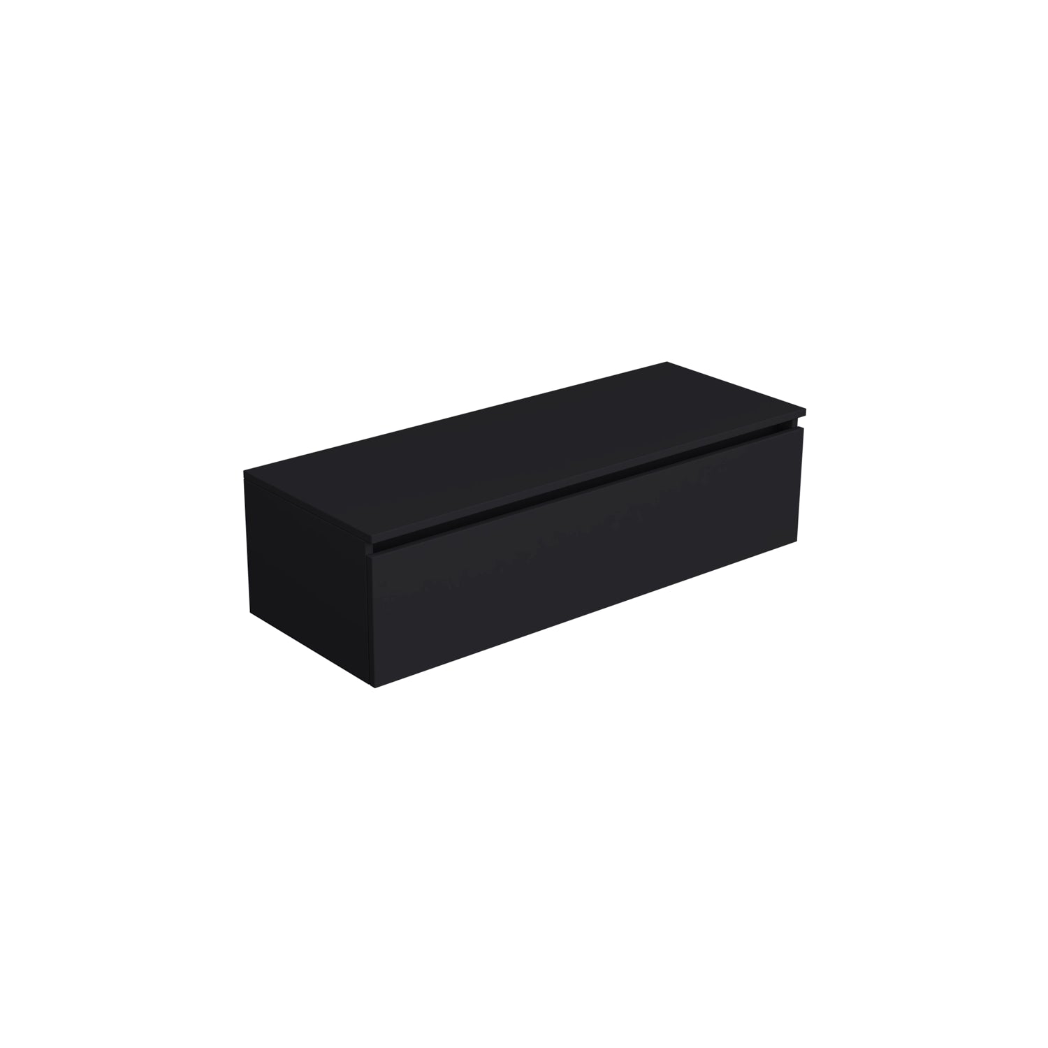 Dutchline Badmeubel Onderkast Mat Zwart 120X46Cm 1 Lade 1 Uitsparing
