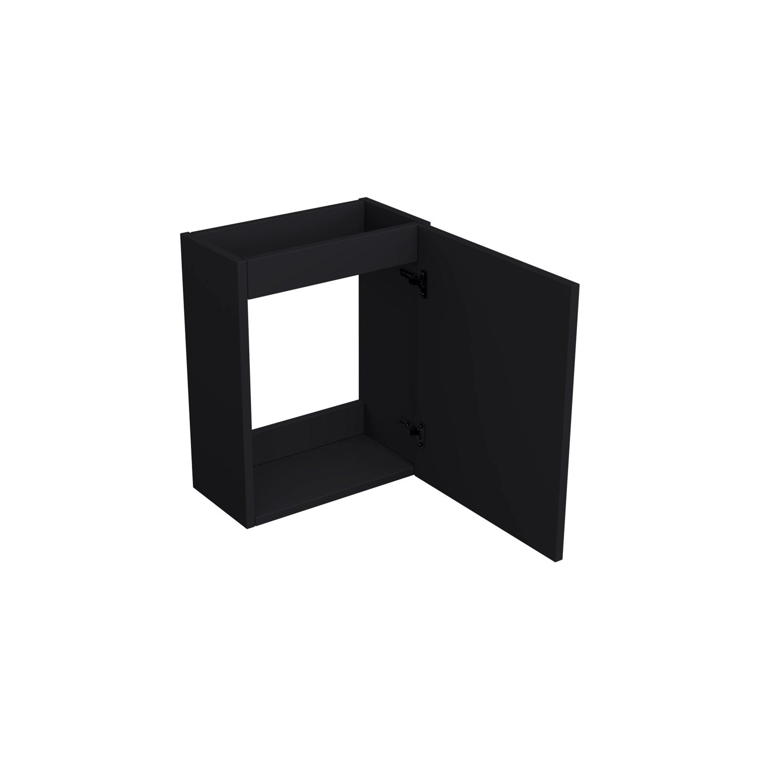 Dutchline Badmeubel Onderkast Mat Zwart 36X18Cm 1 Deur (Links/Rechts)