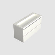 Dutchline Badmeubel Onderkast Midden - Glans Wit - 120X46Cm - 2 Lades - 1 Uitsparing
