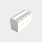 Dutchline Badmeubel Onderkast Midden Mat Wit 120X46Cm 2 Lades 1 Uitsparing