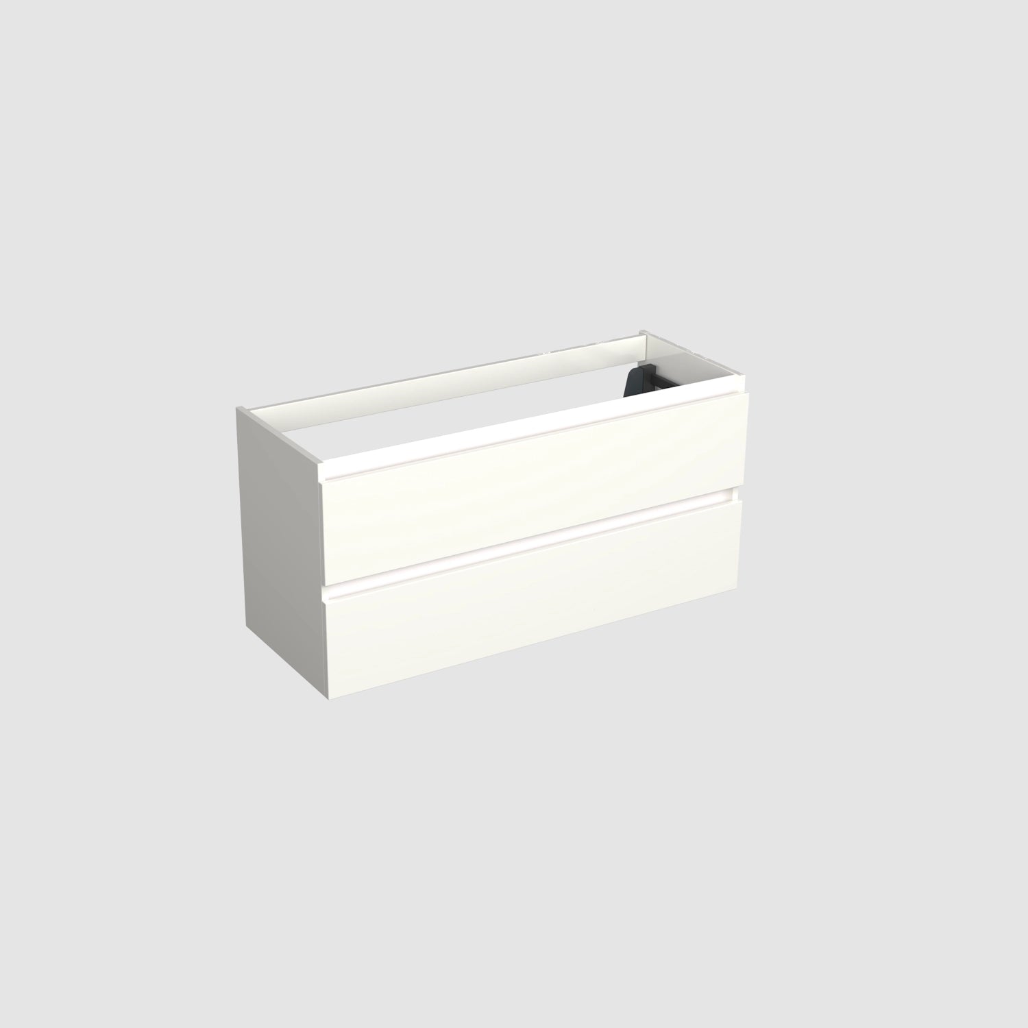 Dutchline Badmeubel Onderkast Rechts - Glans Wit - 120X46Cm - 2 Lades - 1 Uitsparing