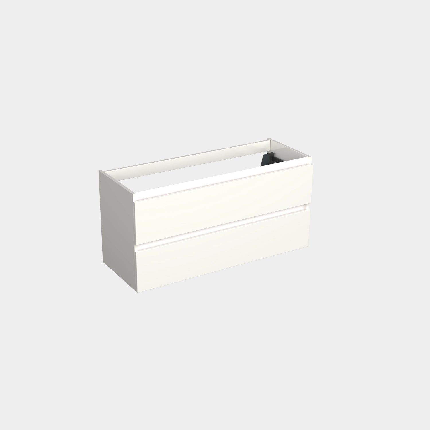 Dutchline Badmeubel Onderkast Rechts Mat Wit 120X46Cm 2 Lades 1 Uitsparing