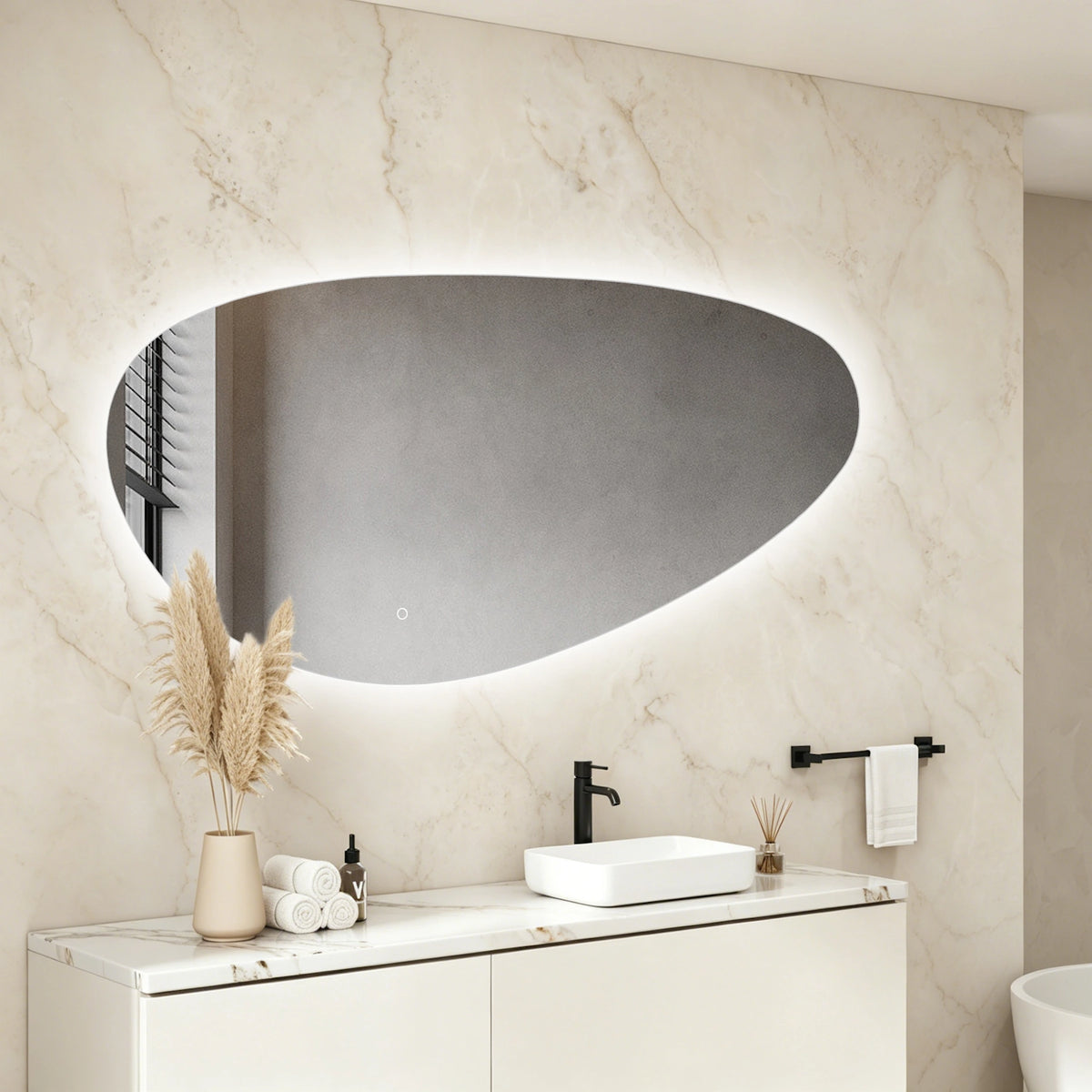 DutchLine - Elips Indirecte Ledspiegel - 1400x700mm