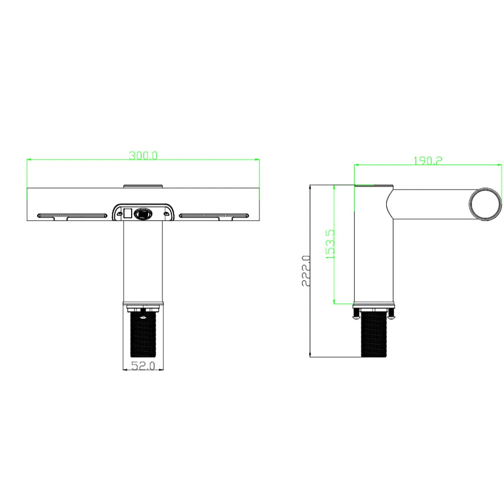 Dutchline 2-In 1 Wastafelmengkraan + Handdroger