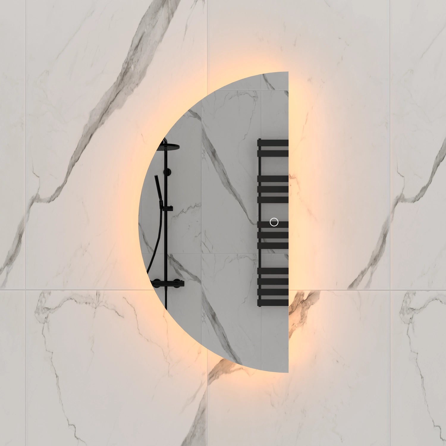 Dutchline - Moon Halfronde Ledspiegel - 36