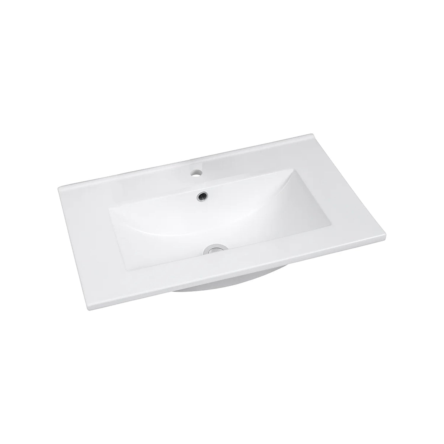Dutchline - Ondiep Keramiek 60 - Met Kraangat - Glans Wit - 610X360X150