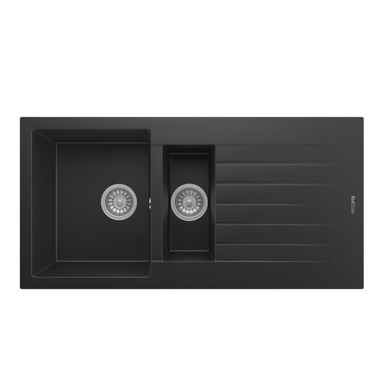 Realstone Troya 100 Granit Spoelbak Zwart