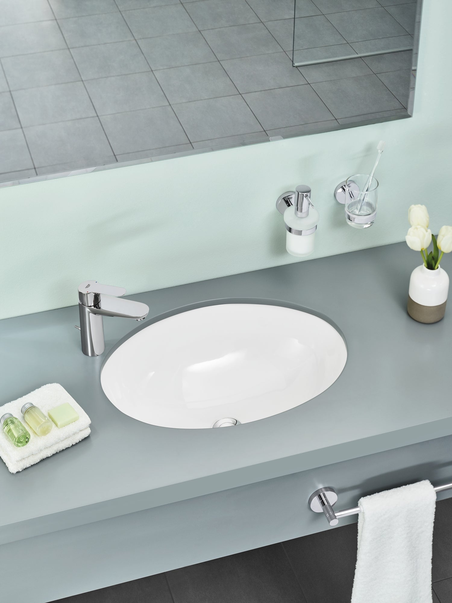 Grohe Bauedge Wastafelkraan Met Waste M-Size Chroom