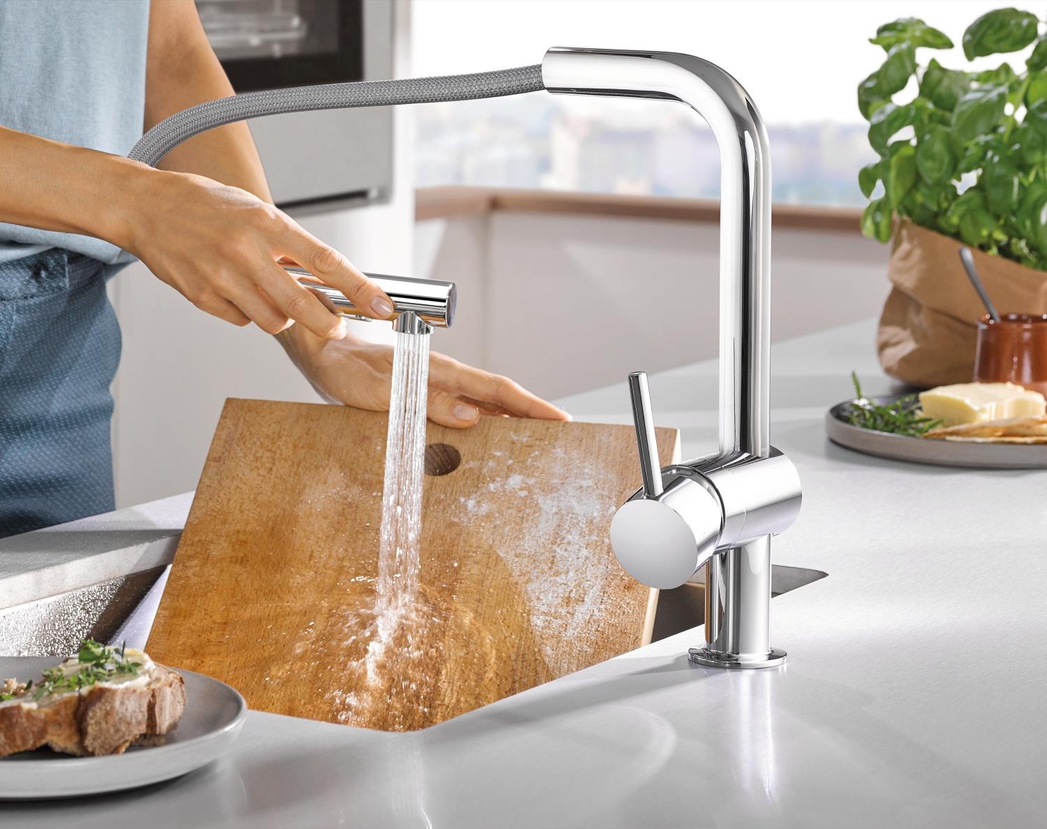 Grohe Minta Uittrekbare Keukenkraan Chroom