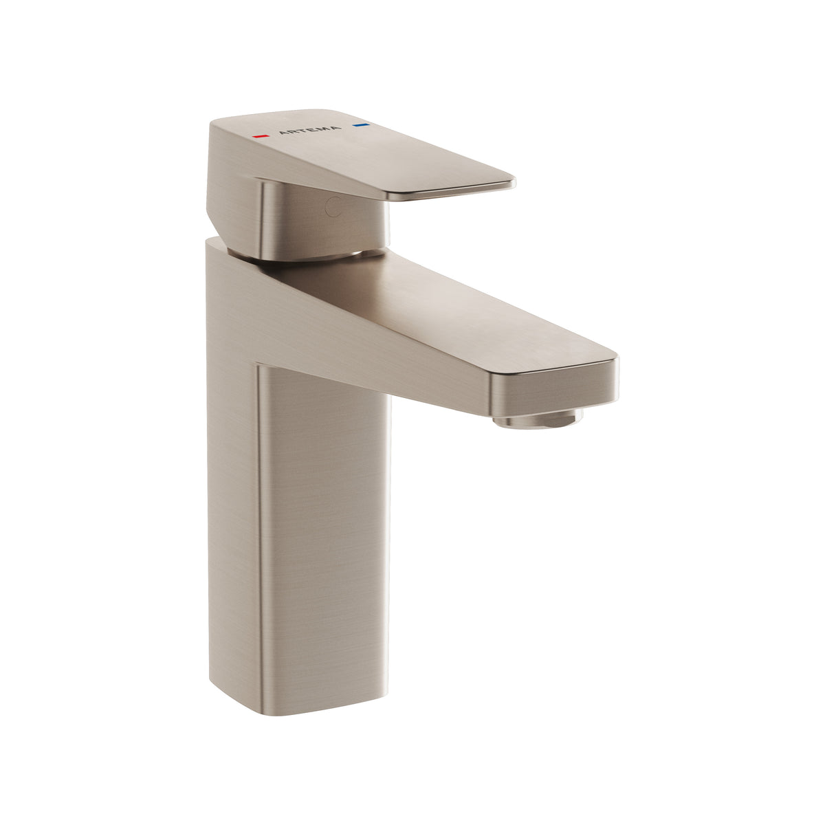 VitrA Root Square Wastafelkraan, Geborsteld Nikkel