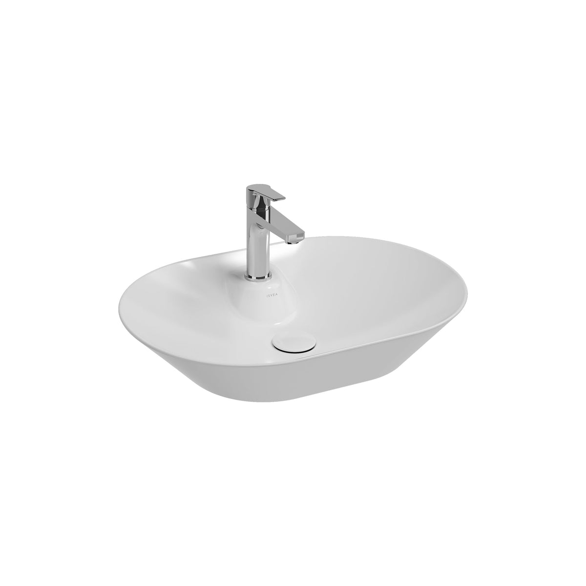 Isvea SistemaY opzetwastafel 60 cm, Wit