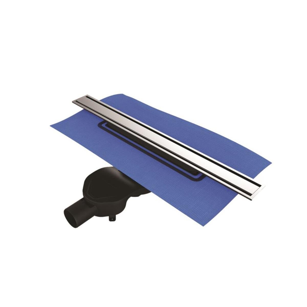 VitrA 40 cm Eco-douchegoot, zijuitloop, mat chroom
