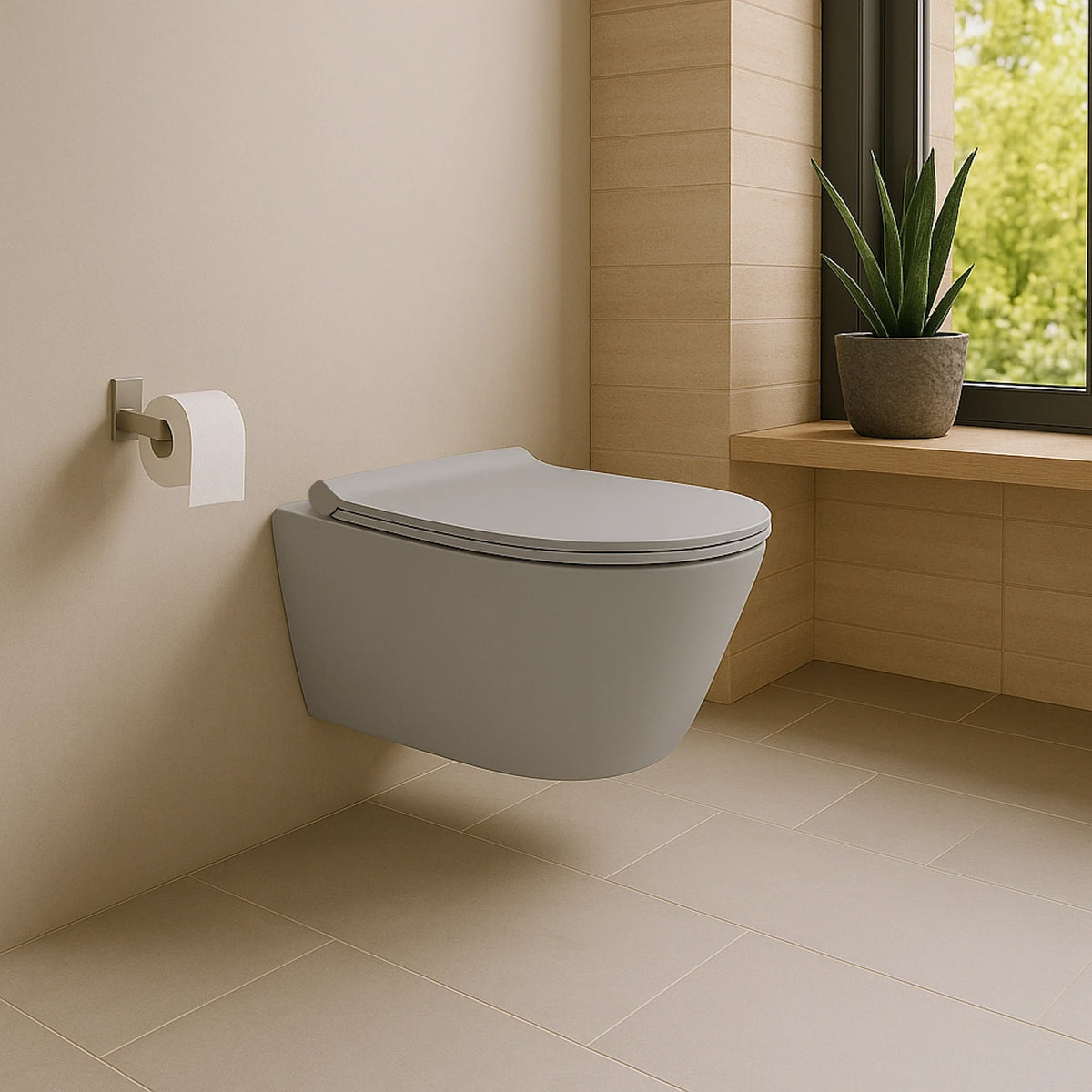 DutchLine - Avva Toiletpot Met Bidet - Mat Grijs - 355x530mm