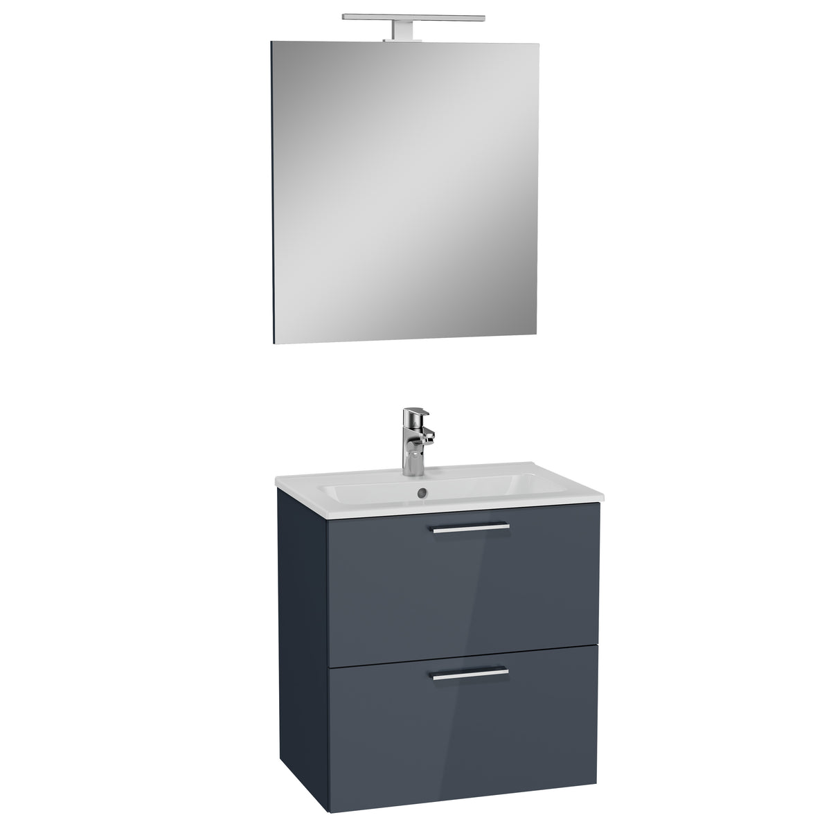 VitrA Mia Bathroom Furniture Set 60cm, Bright Anthracite