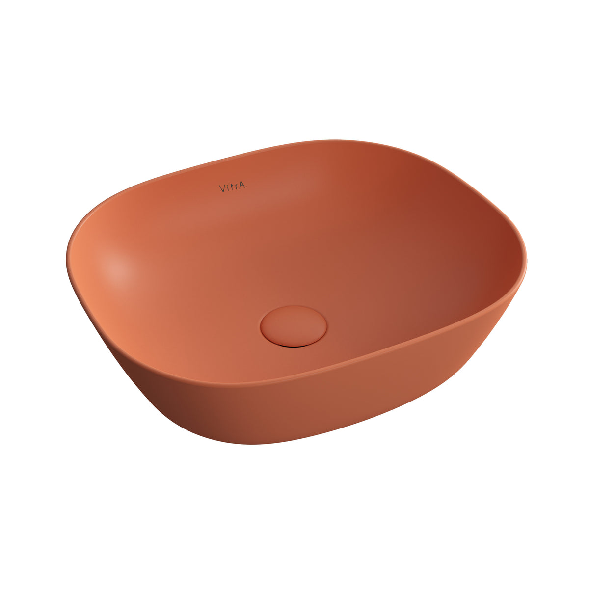 VitrA Plural Wastafel Vierkant, Mat Terra Rosa