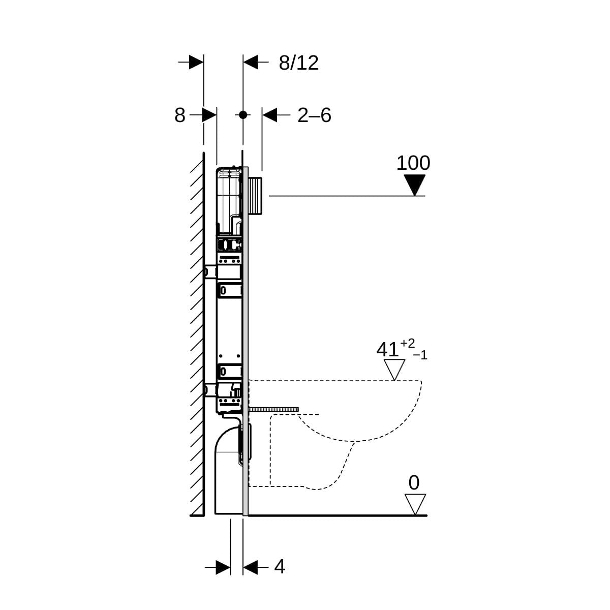 Geberit Alpha Inbouwreservoir 8 Cm Kombifix Met Poten Voor Vloerconstructies