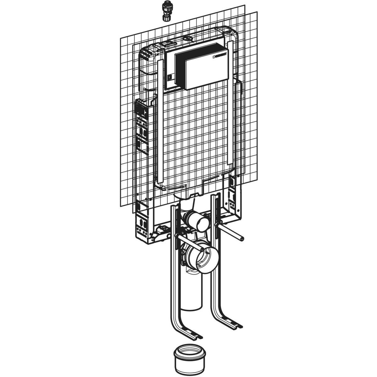Geberit Alpha Inbouwreservoir 8 Cm Kombifix Met Poten Voor Vloerconstructies