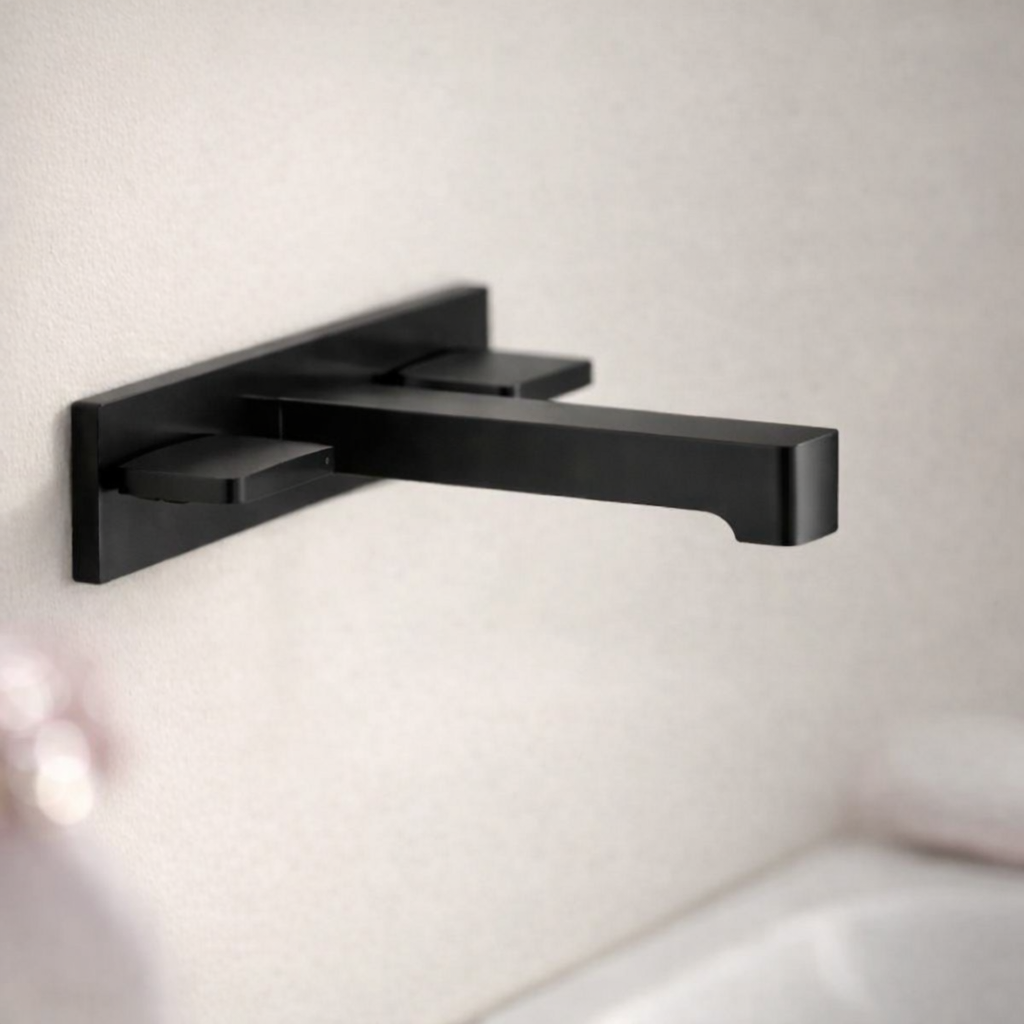 Geberit One Inbouw Wastafelkraan Hoekig Ontwerp Mat Zwart