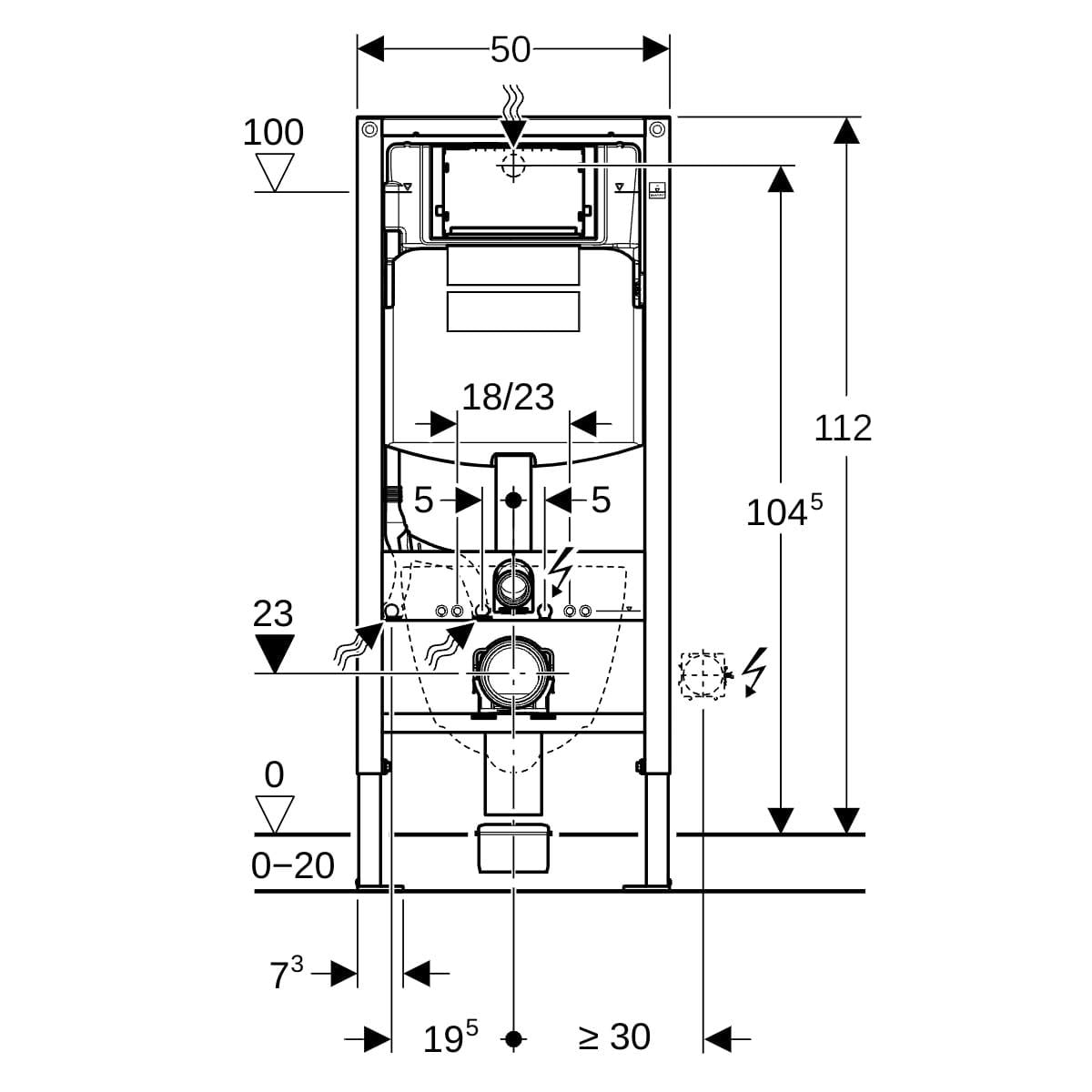 Geberit Sigma Inbouwreservoir 12 Cm Duofix