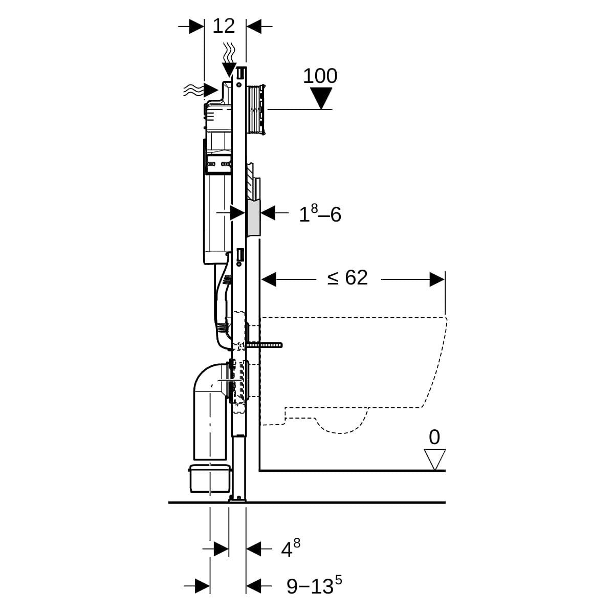Geberit Sigma Inbouwreservoir 12 Cm Duofix