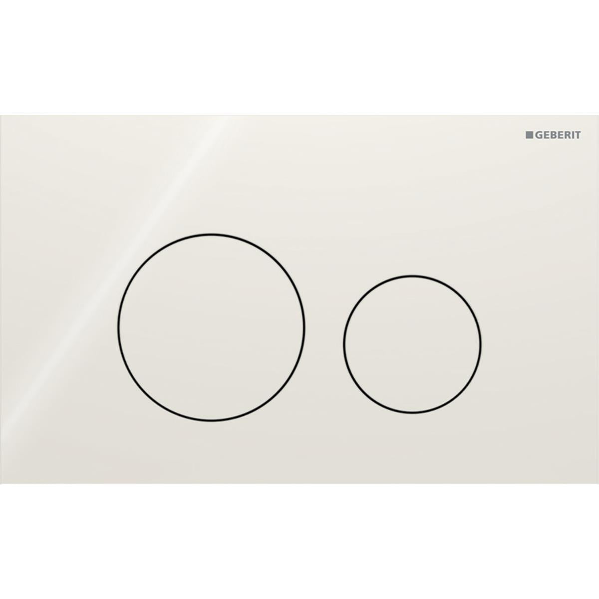 Geberit Sigma 40 Bedieningsplaat - 2-Toets Spoeling - Ronde Knoppen - Zandgrijs / Glas