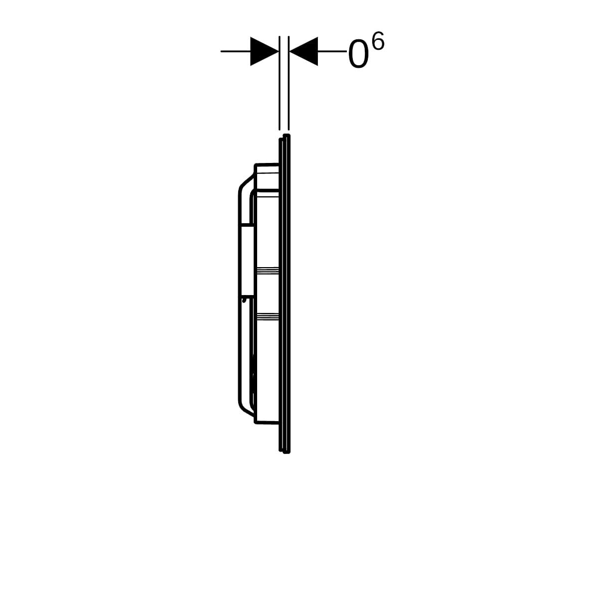 Geberit Sigma 40 Bedieningsplaat - 2-Toets Spoeling - Ronde Knoppen - Zandgrijs / Glas