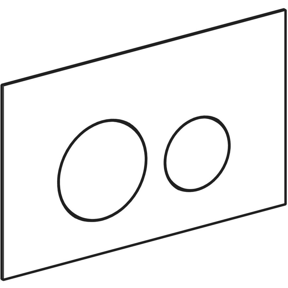 Geberit Sigma 40 Bedieningsplaat - 2-Toets Spoeling - Ronde Knoppen - Zandgrijs / Glas