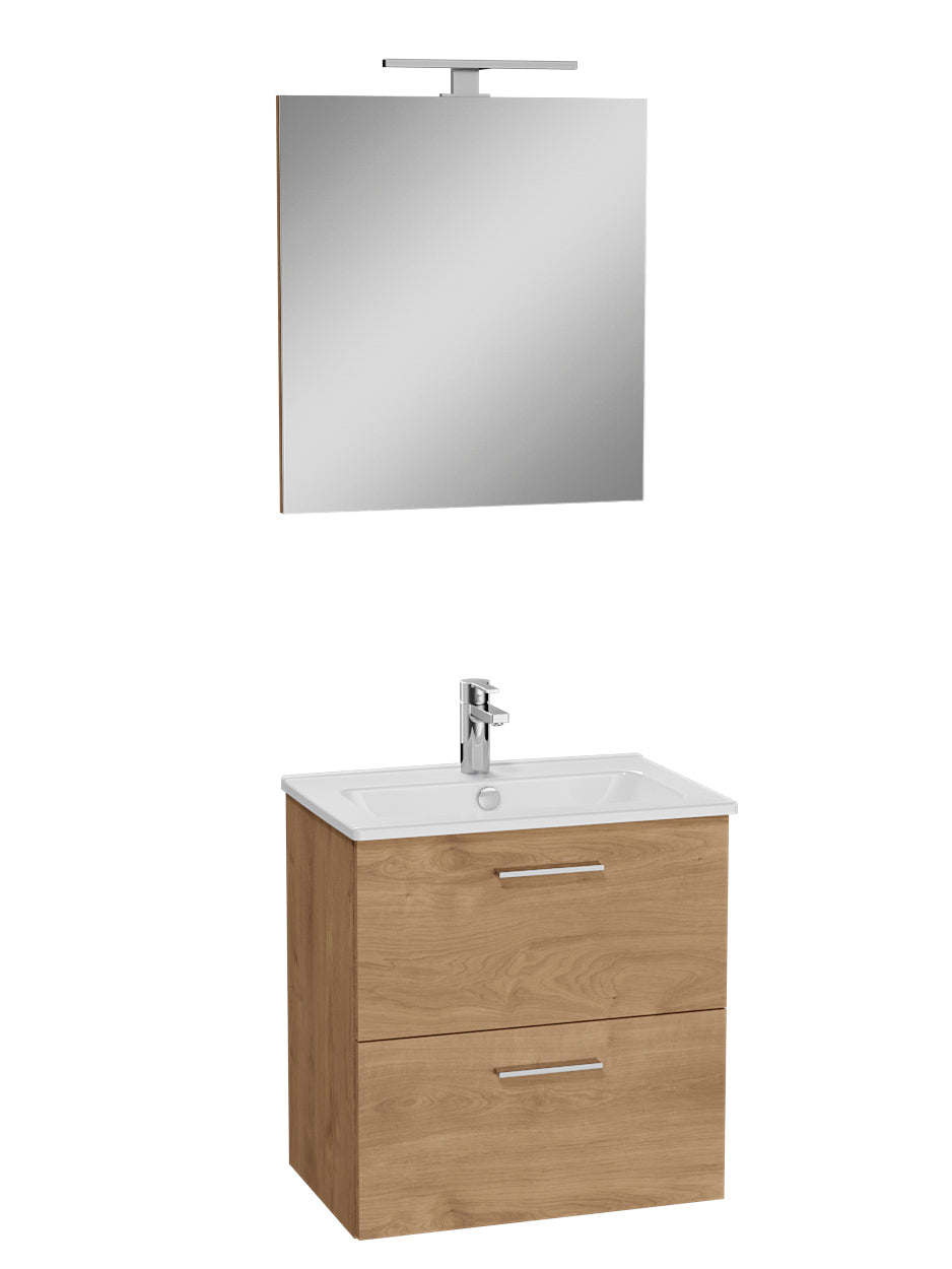 VitrA Mia Badkamermeubelset 60Cm, Goudkleurig Eiken