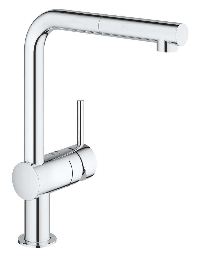 Grohe Minta Keukenkraan L-Uitloop Chroom Keukenkranen   Grohe Minta