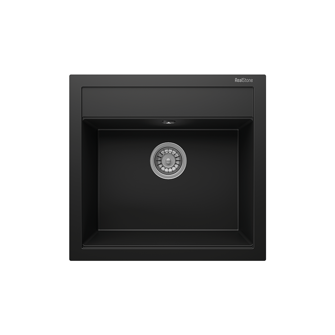RealStone Olympos 56 granieten spoelbak Zwart