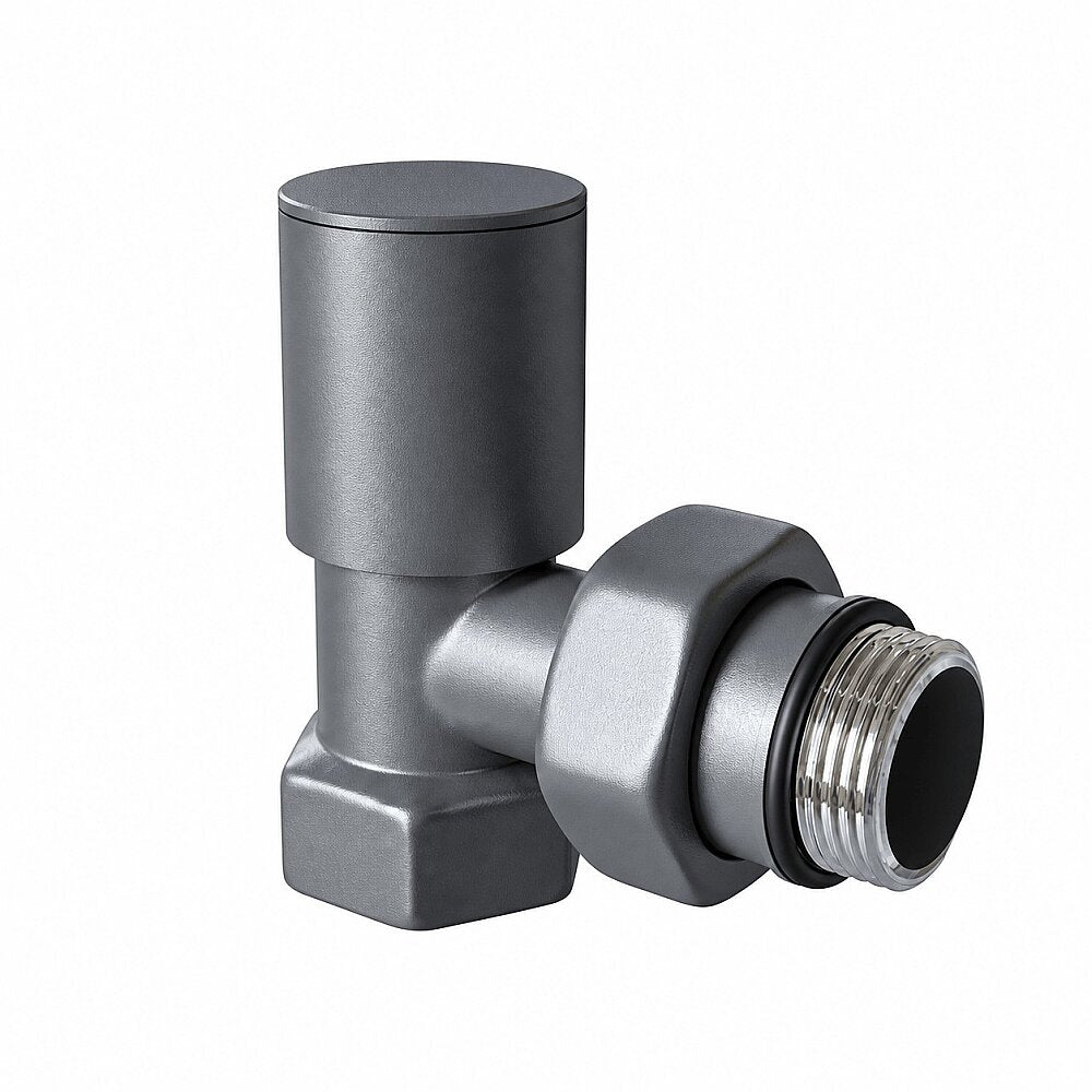 Radiva Radiatorkraan 1/2" Haaks,  Antraciet