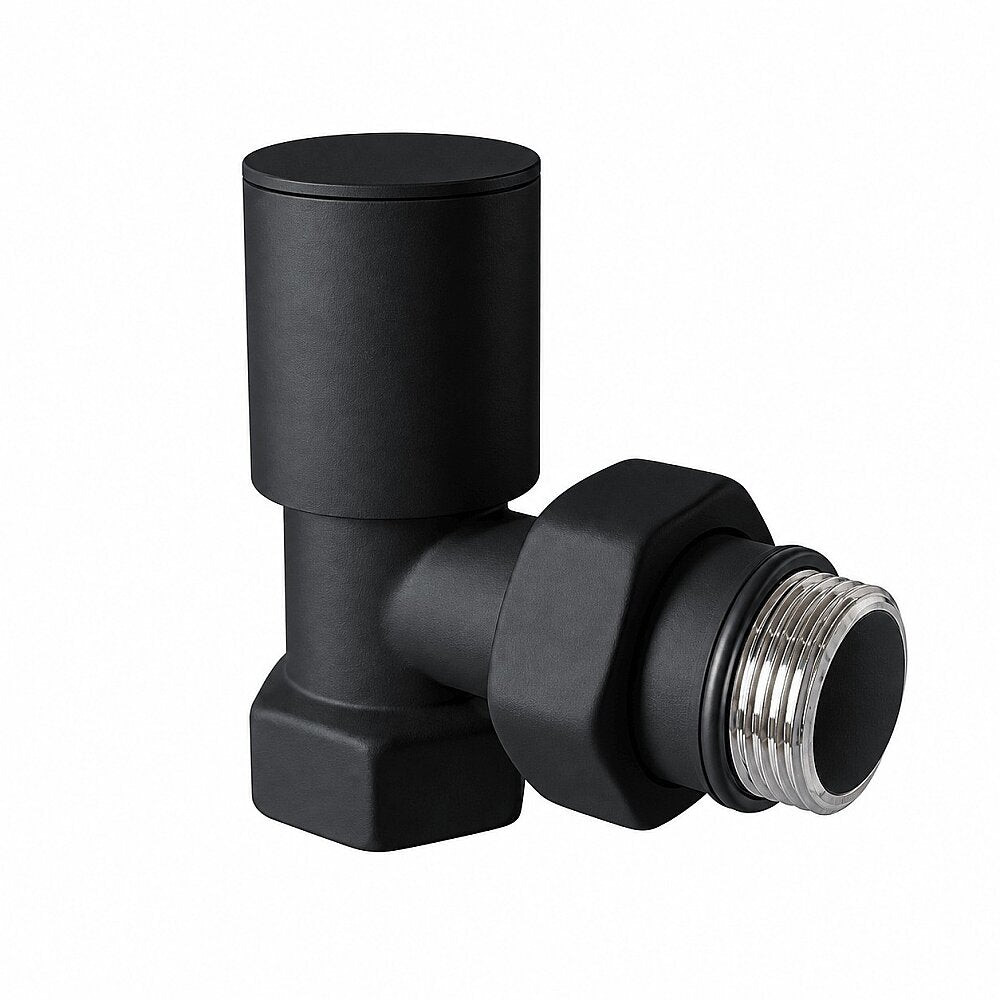 Radiva Radiatorkraan 1/2" Haaks, Mat Zwart