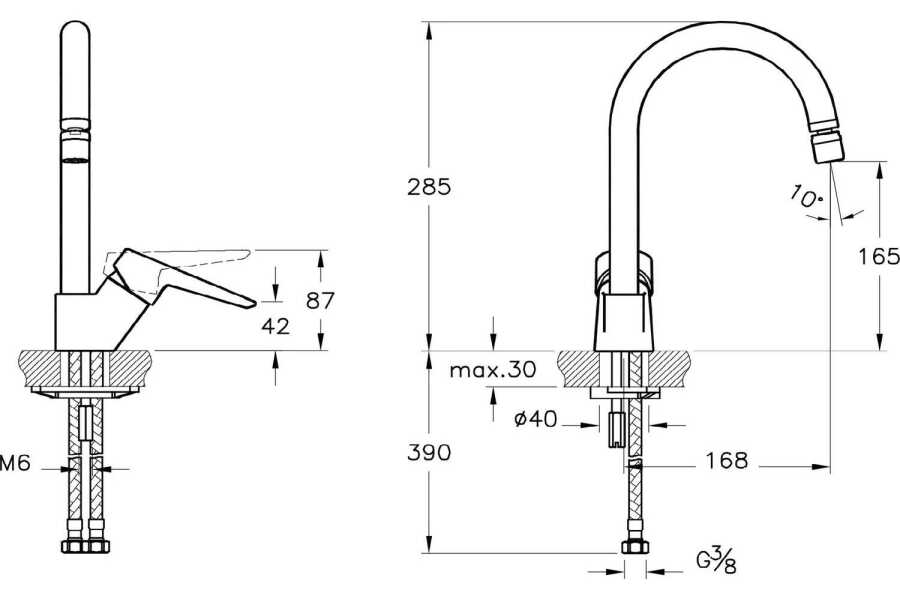 VitrA Fold S Küchenarmatur, Chrom
