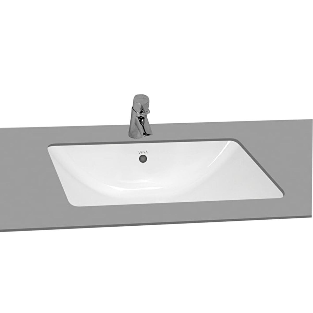 Vitra Frame semi-monoblock wastafel 50 cm - Wit