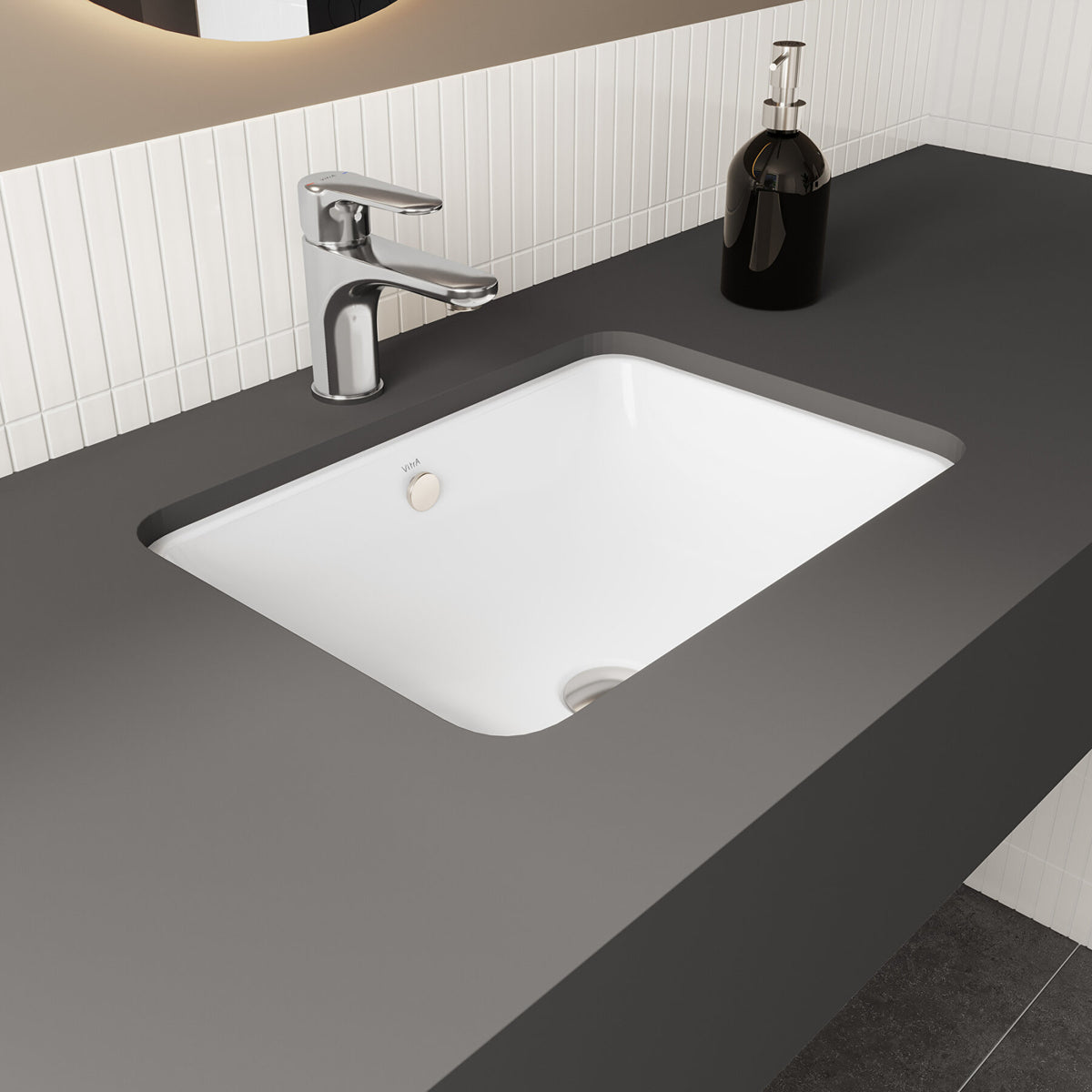 VitrA Frame Semi-Monoblock Wastafel 50 Cm, Wit