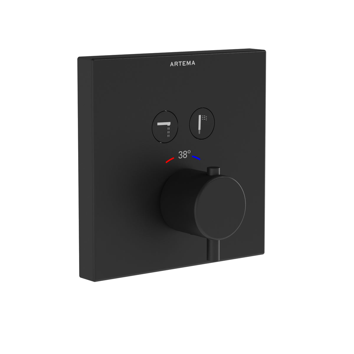 Vitra Root Square Aquacontrol Douche/Bad Kraan, Zwart